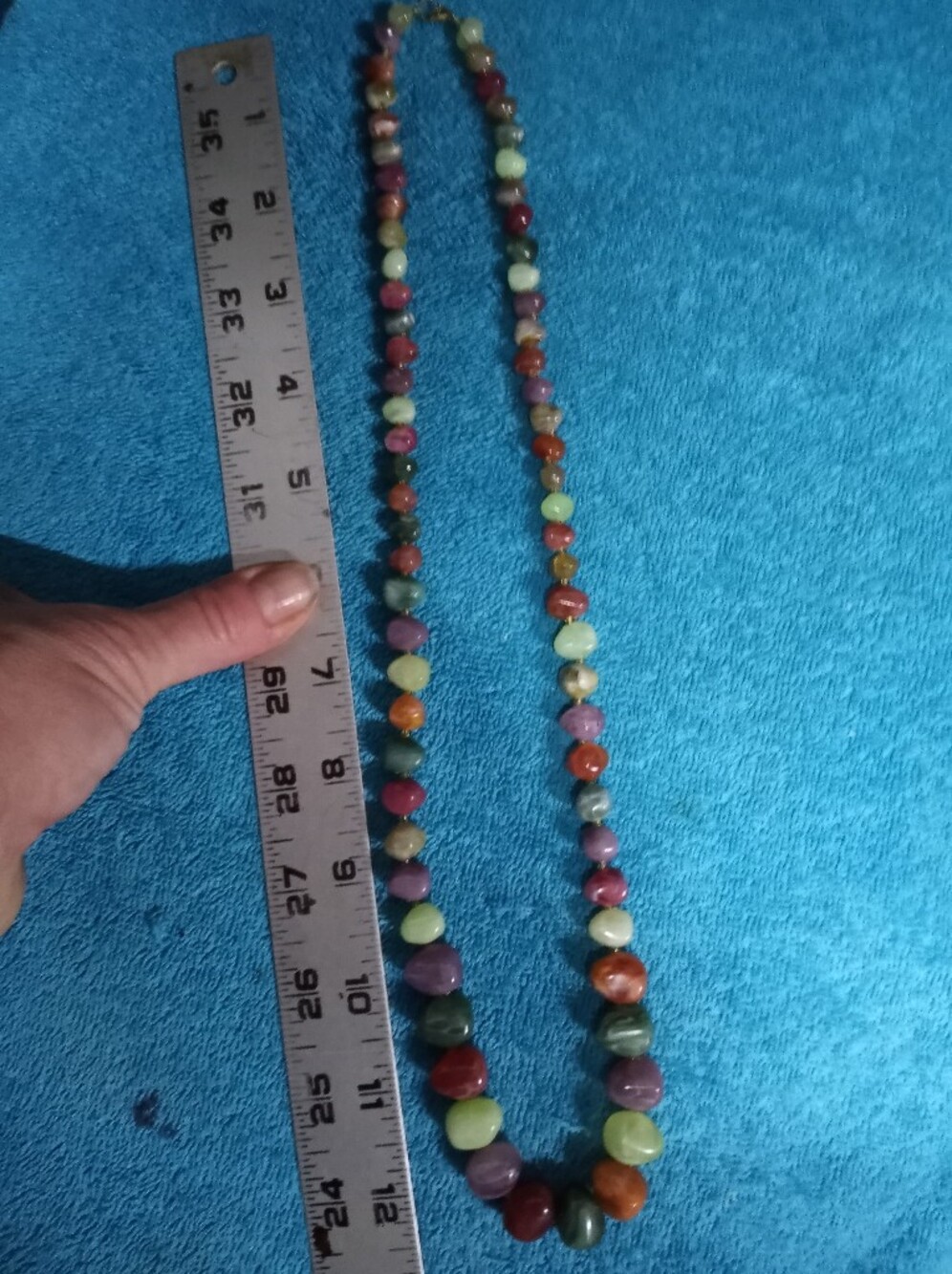 Multicolor Stone Look Bead Necklace - Women’s Fashion Jewelry